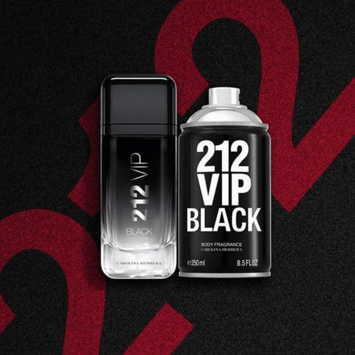 212 VIP Black Body Spray Carolina Herrera Perfume Masculino 250ml — foto 3 de 4