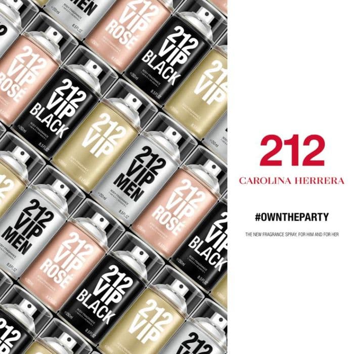 212 VIP Black Body Spray Carolina Herrera Perfume Masculino 250ml — foto 4 de 4