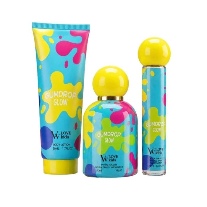 Kit V.V. Love Kids Gumdrop Glow EDT 50ml + Travel 20ml + Loção 50ml