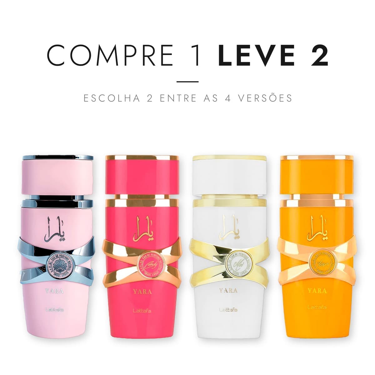 O Par Yara: escolha 2 perfumes Lattafa Yara de 100 ml